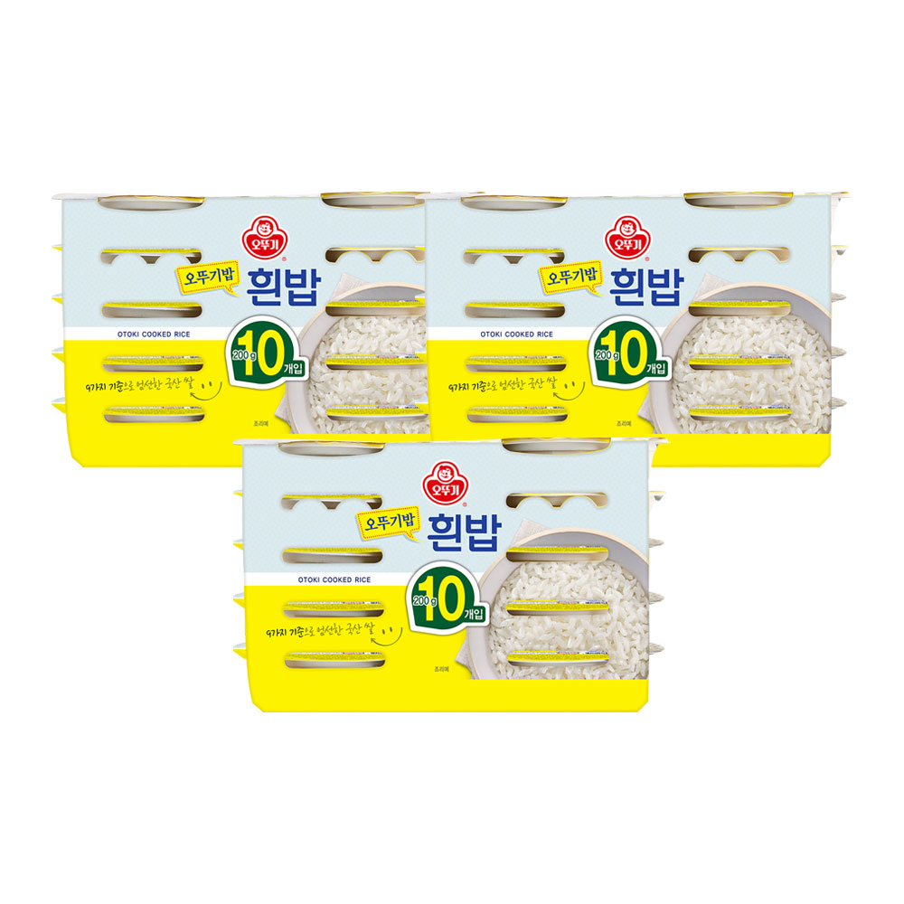 넉넉한 구성의 오뚜기 맛있는 오뚜기밥 흰밥 200g 30개