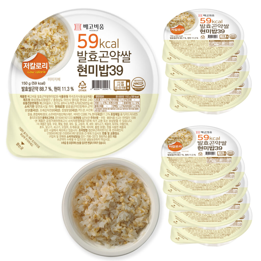 100g당 39kcal ‘빼고비움 발효곤약쌀현미밥39’의 주요 특징